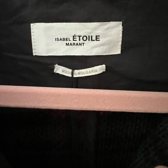 ISABEL MARANT ÉTOILE Leiko Plaid Wool-Blend Crop Jacket Multicolor Black 38 New - Picture 7 of 11